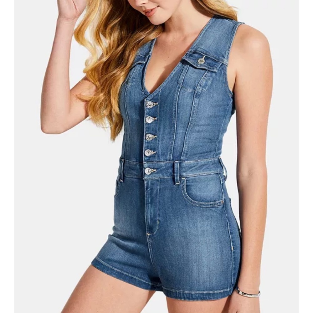 Guess Bella Sleeveless Romper Sz L NWT